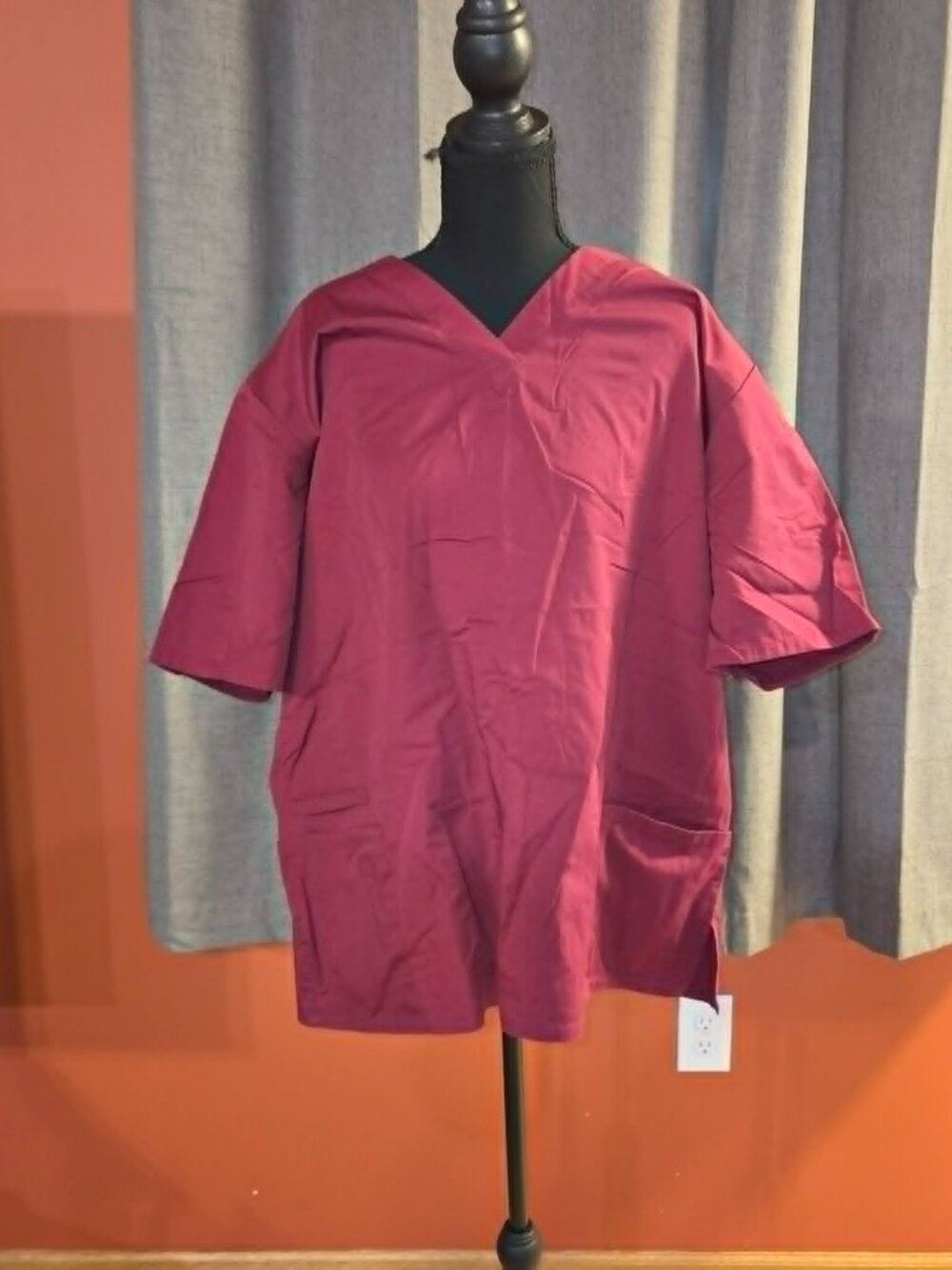 MediWear Burgundy Scrub Top